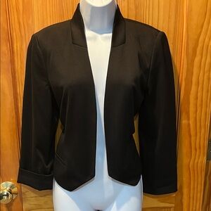 LC Lauren Conrad Black Open Front Blazer Jacket